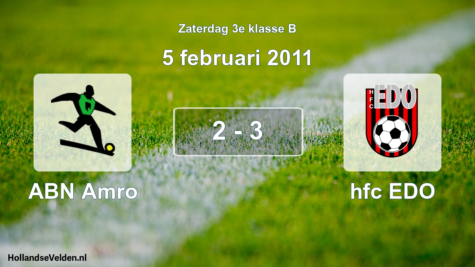 Total number of matches played: ABN Amro - hfc EDO 2 - 3 (5 February 2011)