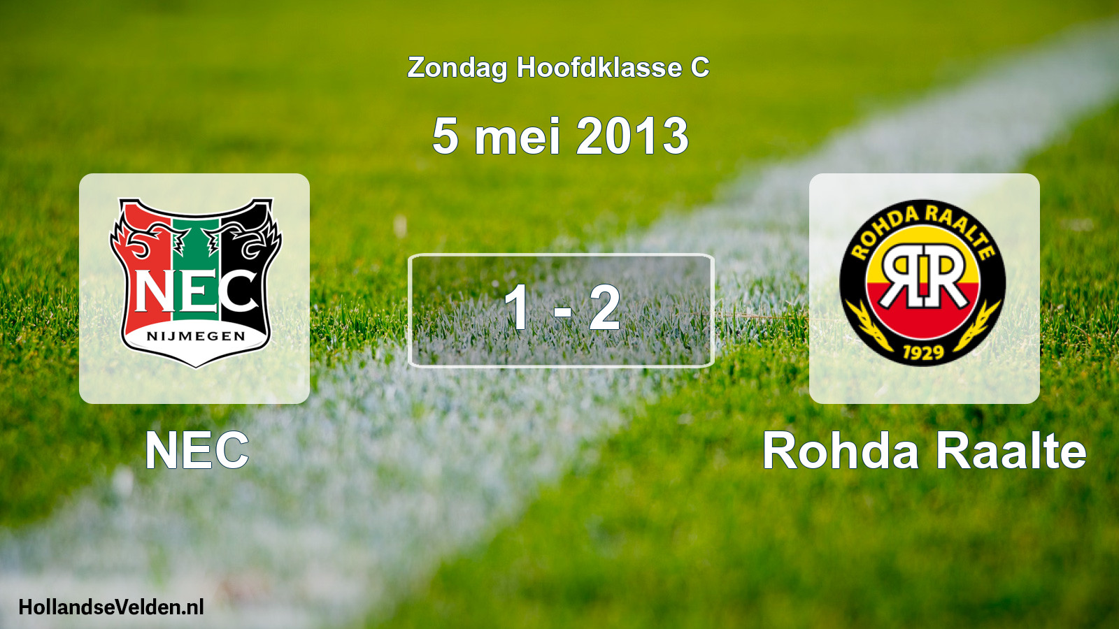 Total number of matches played: NEC - Rohda Raalte 1 - 2 (5 May 2013)