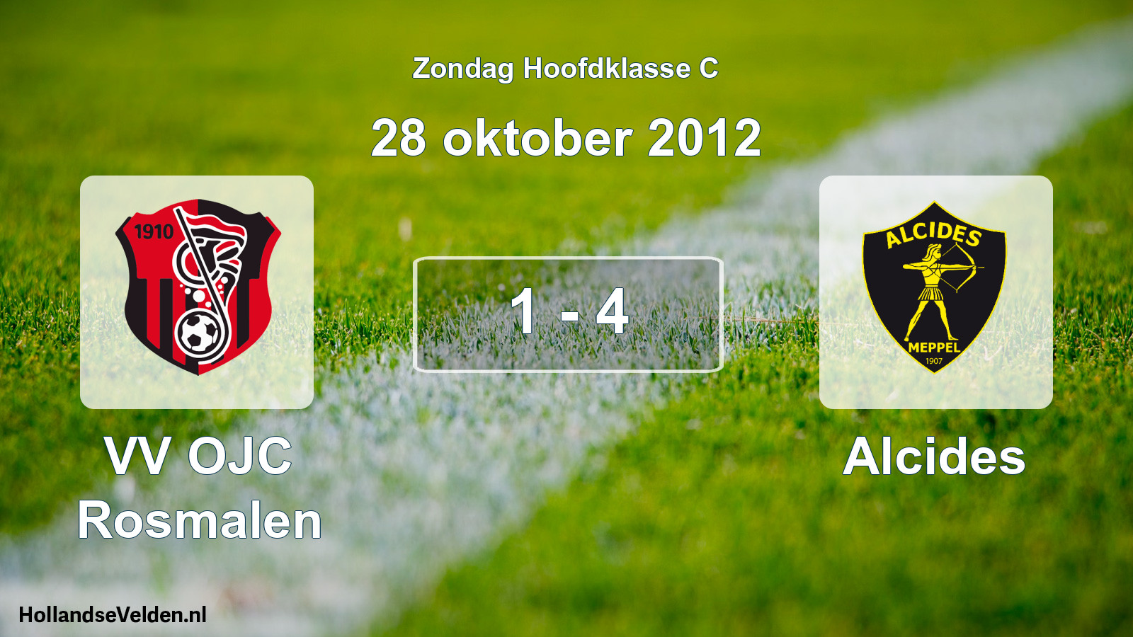 Total number of matches played: VV OJC Rosmalen - Alcides 1 - 4 (28 October 2012)