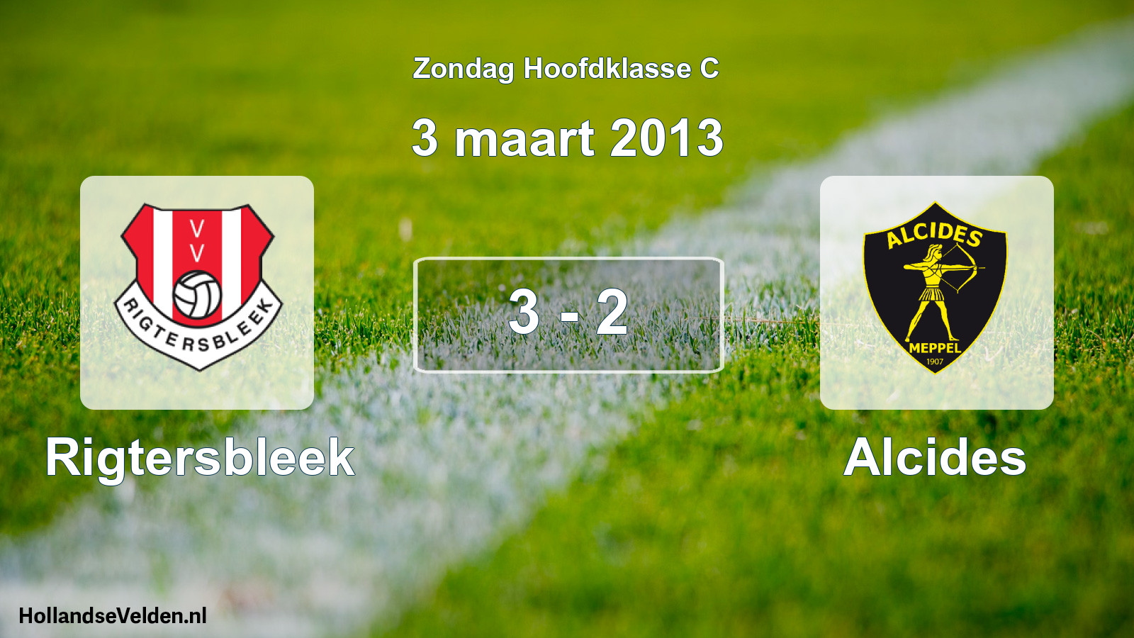 Total number of matches played: Rigtersbleek - Alcides 3 - 2 (3 March 2013)