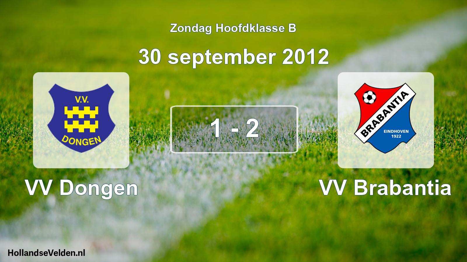 Total number of matches played: VV Dongen - VV Brabantia 1 - 2 (30 September 2012)