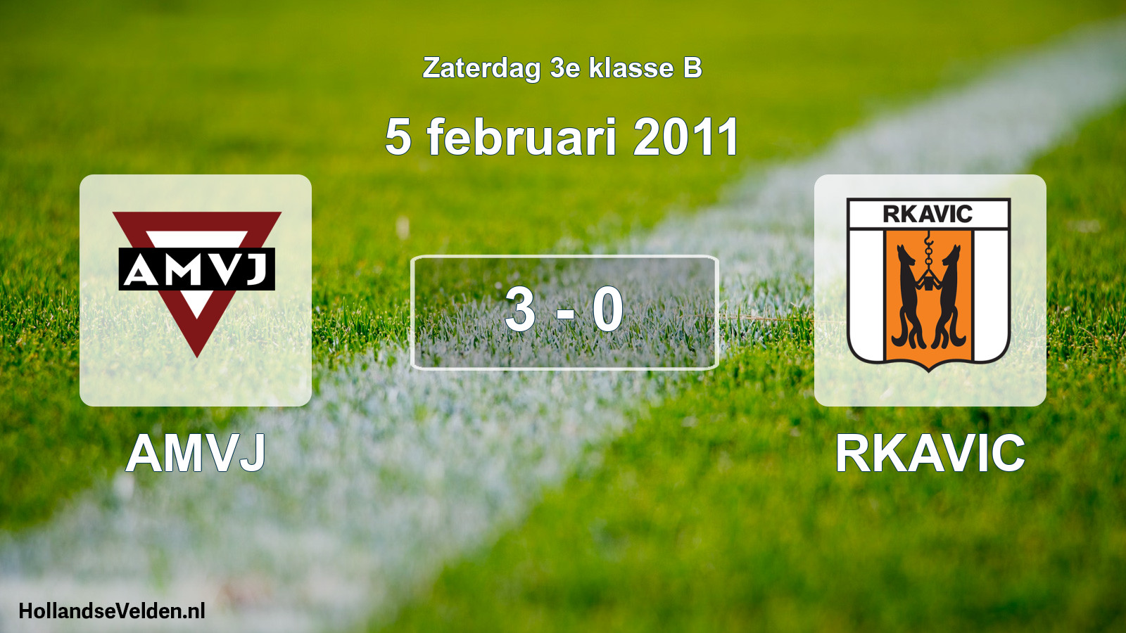 Total number of matches played: AMVJ - RKAVIC 3 - 0 (5 February 2011)