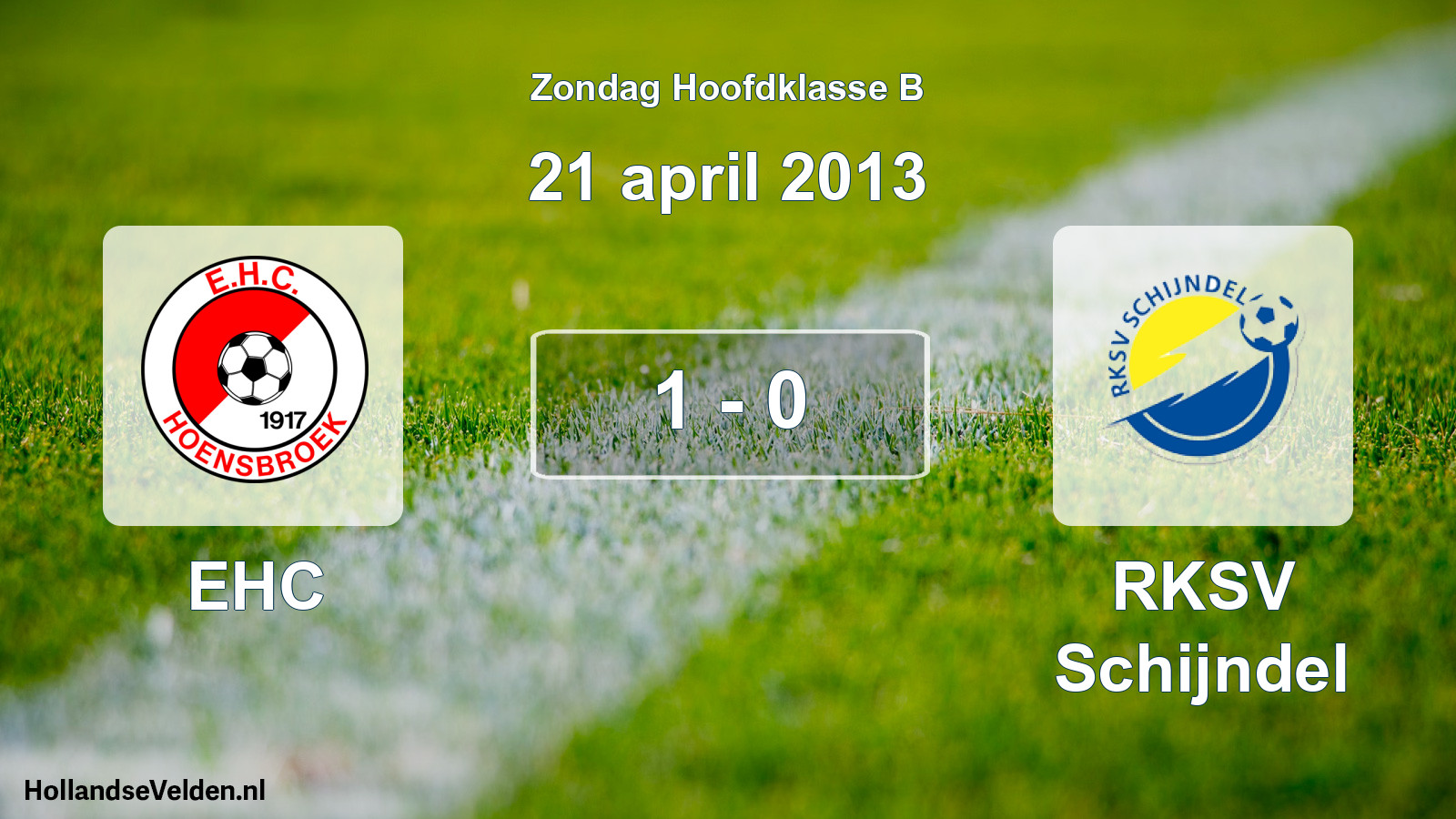 Total number of matches played: EHC - RKSV Schijndel 1 - 0 (21 April 2013)