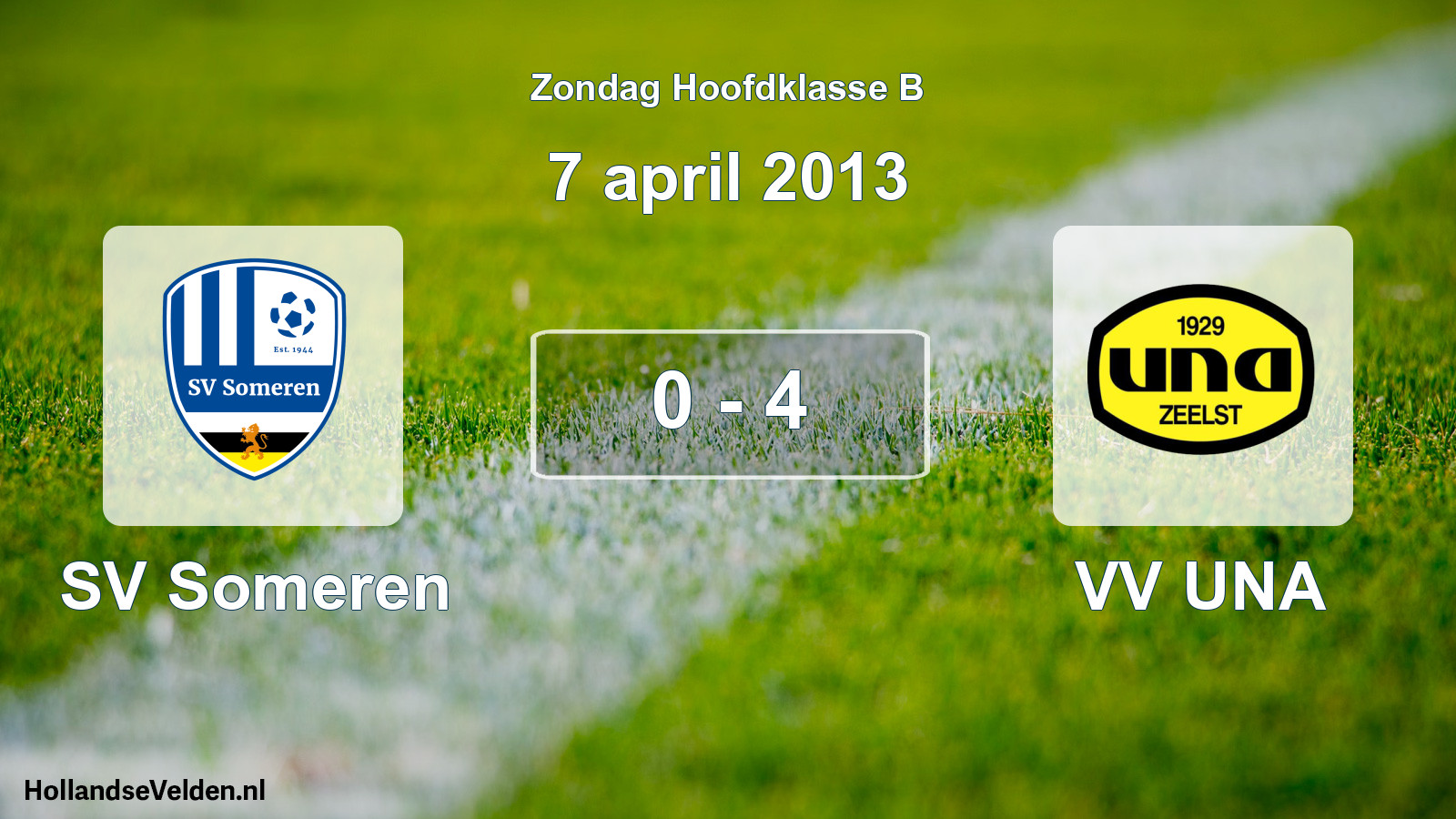 Total number of matches played: SV Someren - VV UNA 0 - 4 (7 April 2013)