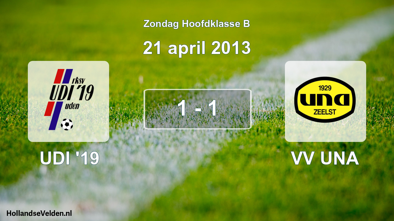Total number of matches played: UDI '19 - VV UNA 1 - 1 (21 April 2013)