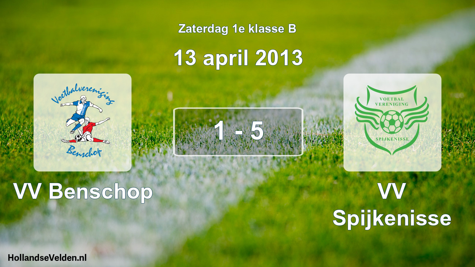 Total number of matches played: VV Benschop - VV Spijkenisse 1 - 5 (13 April 2013)