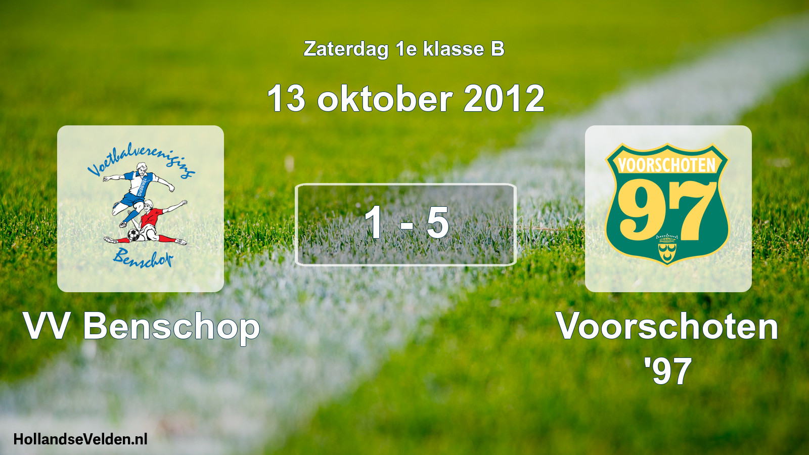 Total number of matches played: VV Benschop - Voorschoten '97 1 - 5 (13 October 2012)