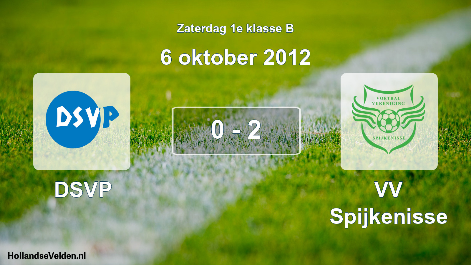 Total number of matches played: DSVP - VV Spijkenisse 0 - 2 (6 October 2012)