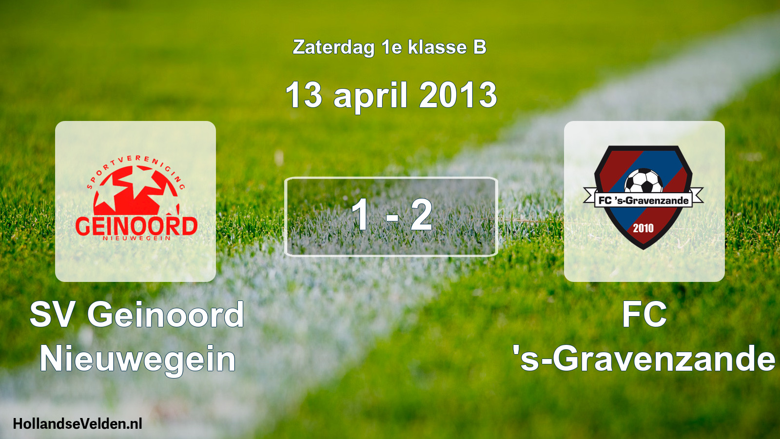 Total number of matches played: SV Geinoord Nieuwegein - FC 's-Gravenzande 1 - 2 (13 April 2013)