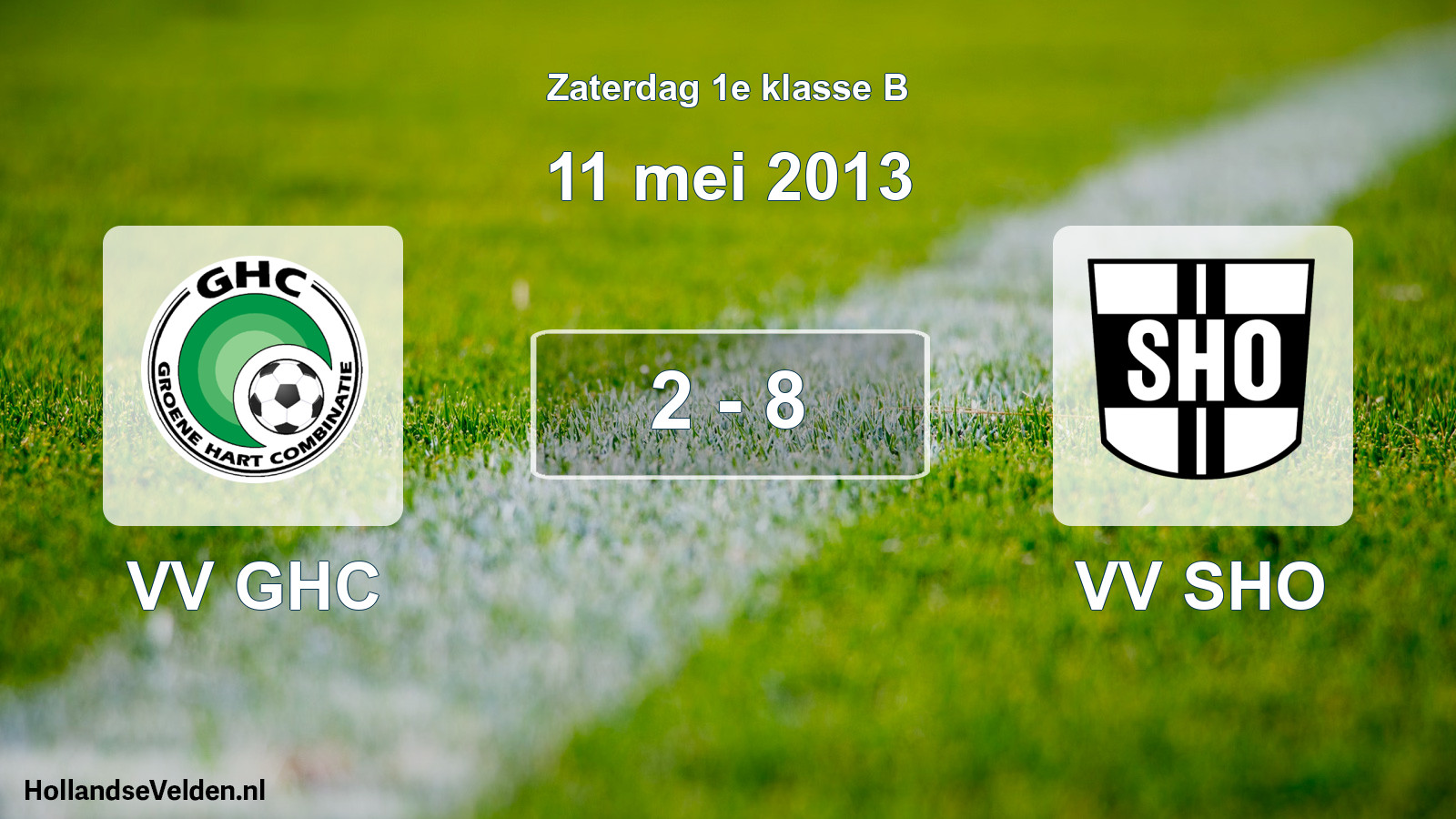 Total number of matches played: VV GHC - VV SHO 2 - 8 (11 May 2013)