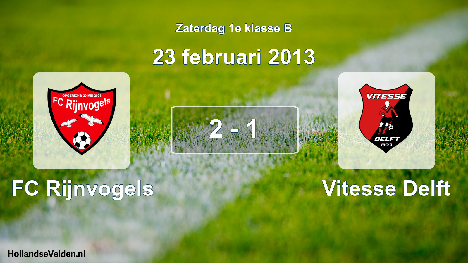 Total number of matches played: FC Rijnvogels - Vitesse Delft 2 - 1 (23 February 2013)