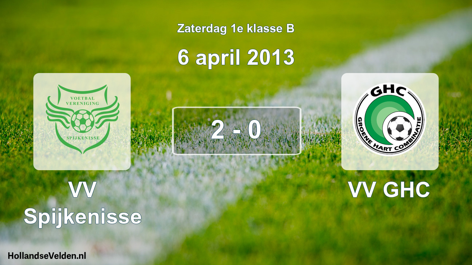 Total number of matches played: VV Spijkenisse - VV GHC 2 - 0 (6 April 2013)