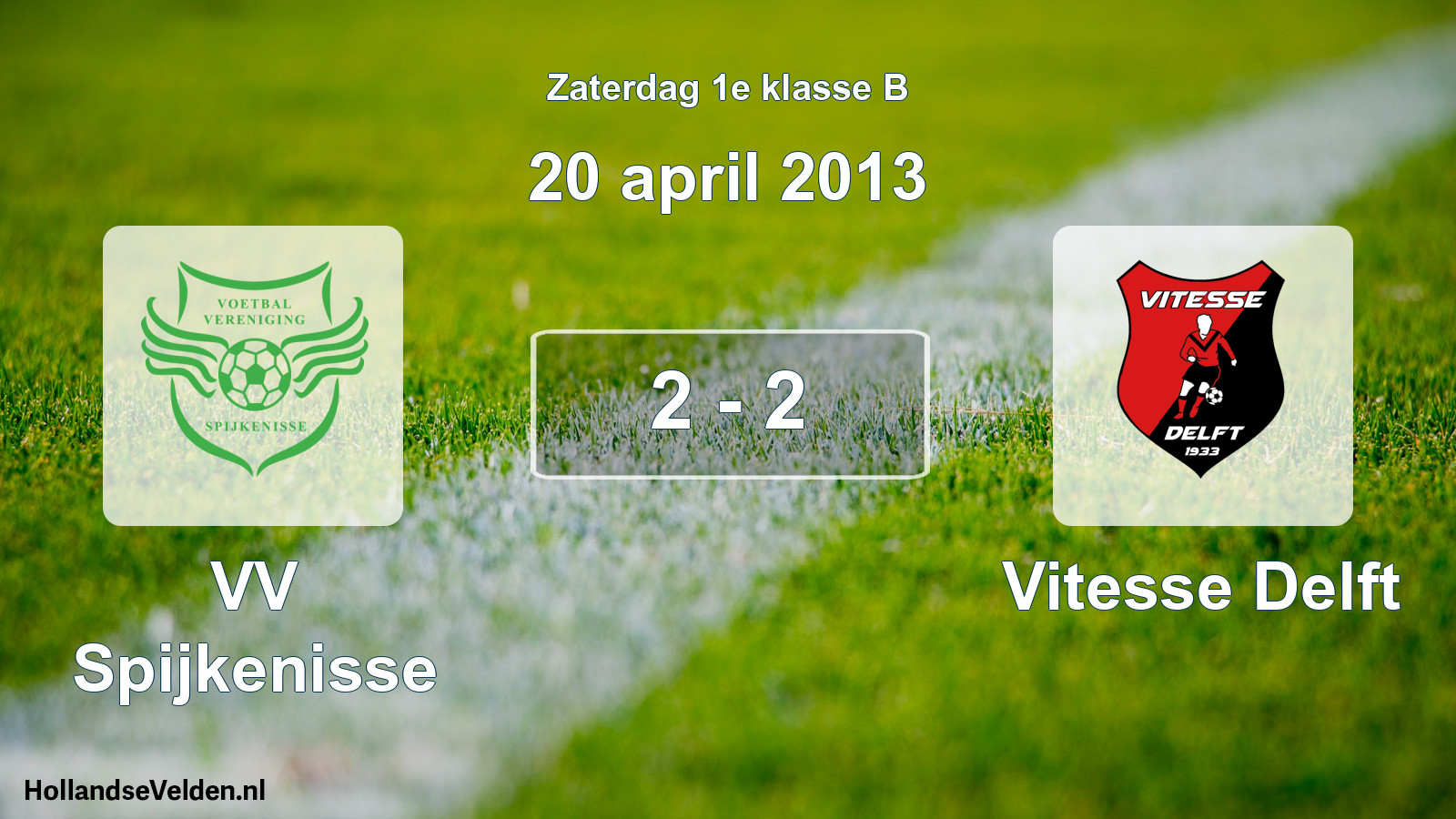 Total number of matches played: VV Spijkenisse - Vitesse Delft 2 - 2 (20 April 2013)