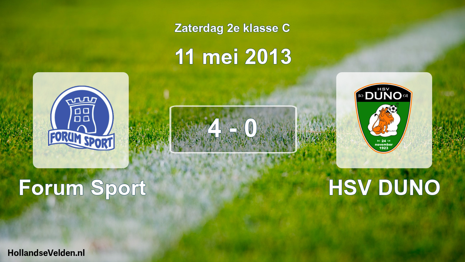 Total number of matches played: Forum Sport - HSV DUNO 4 - 0 (11 May 2013)