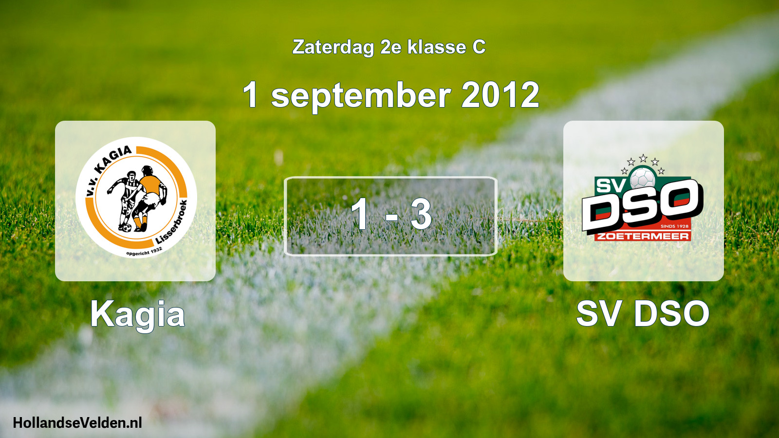 Total number of matches played: Kagia - SV DSO 1 - 3 (1 September 2012)