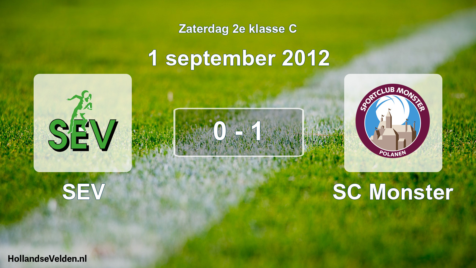 Total number of matches played: SEV - SC Monster 0 - 1 (1 September 2012)