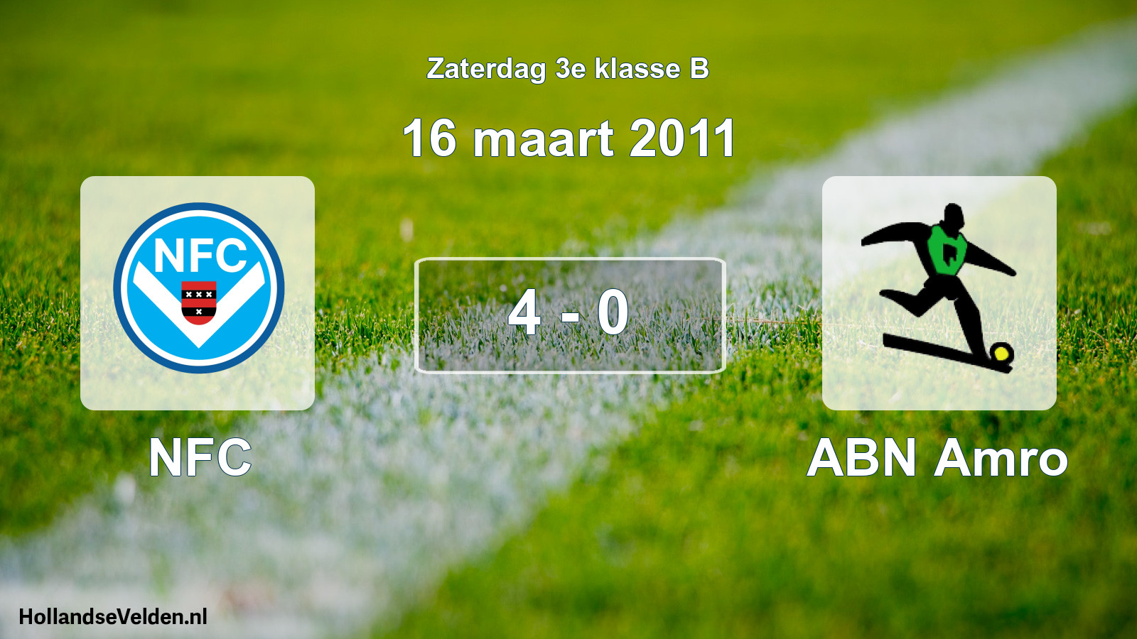 Total number of matches played: NFC - ABN Amro 4 - 0 (16 March 2011)