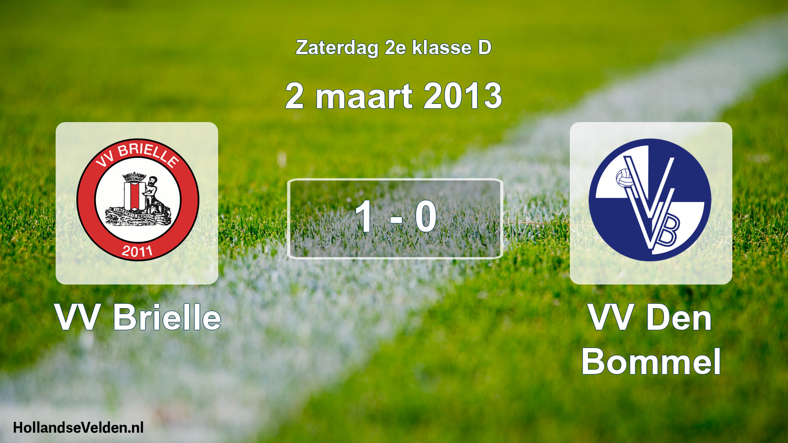 Total number of matches played: VV Brielle - VV Den Bommel 1 - 0 (2 March 2013)