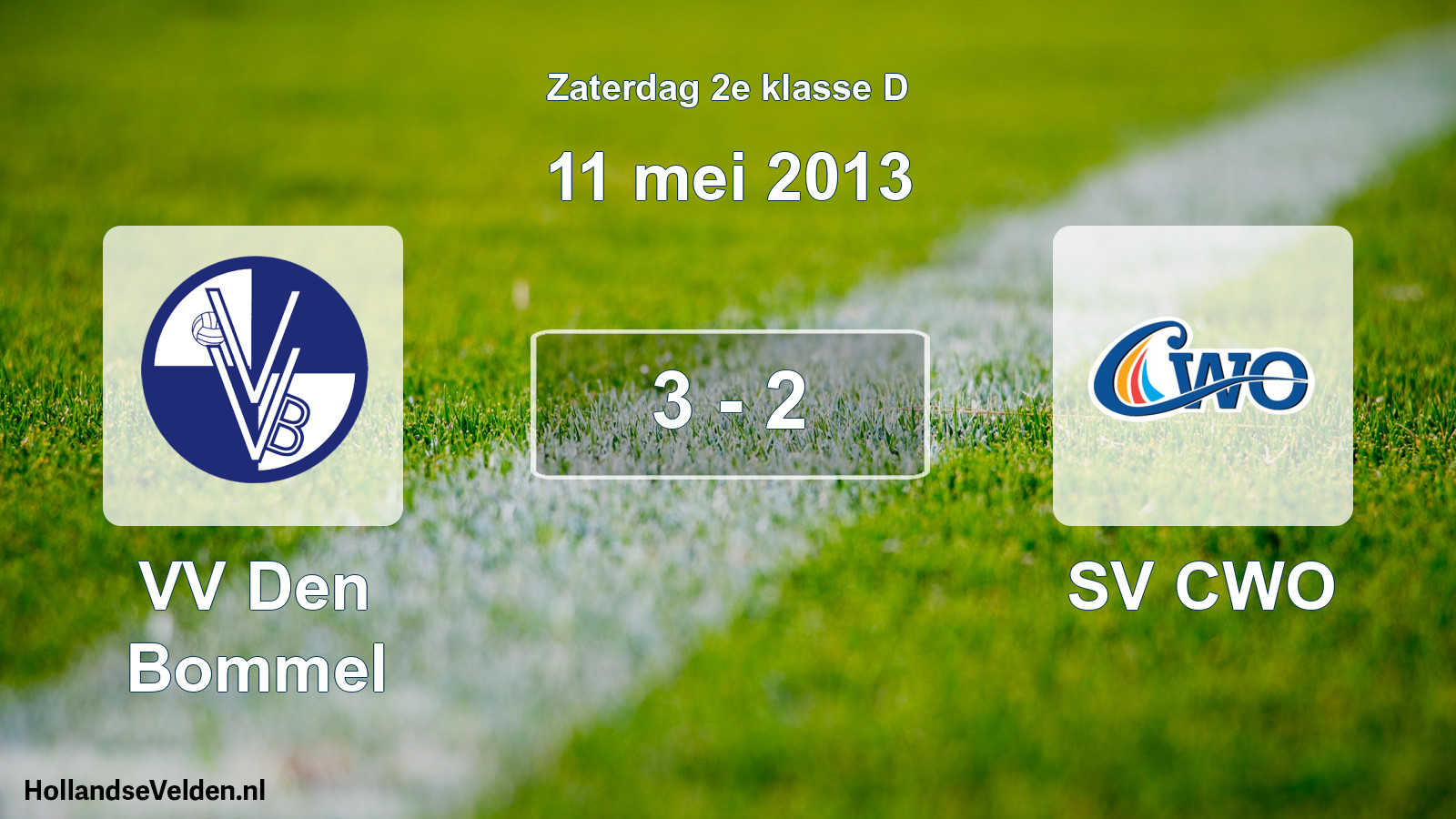 Total number of matches played: VV Den Bommel - SV CWO 3 - 2 (11 May 2013)