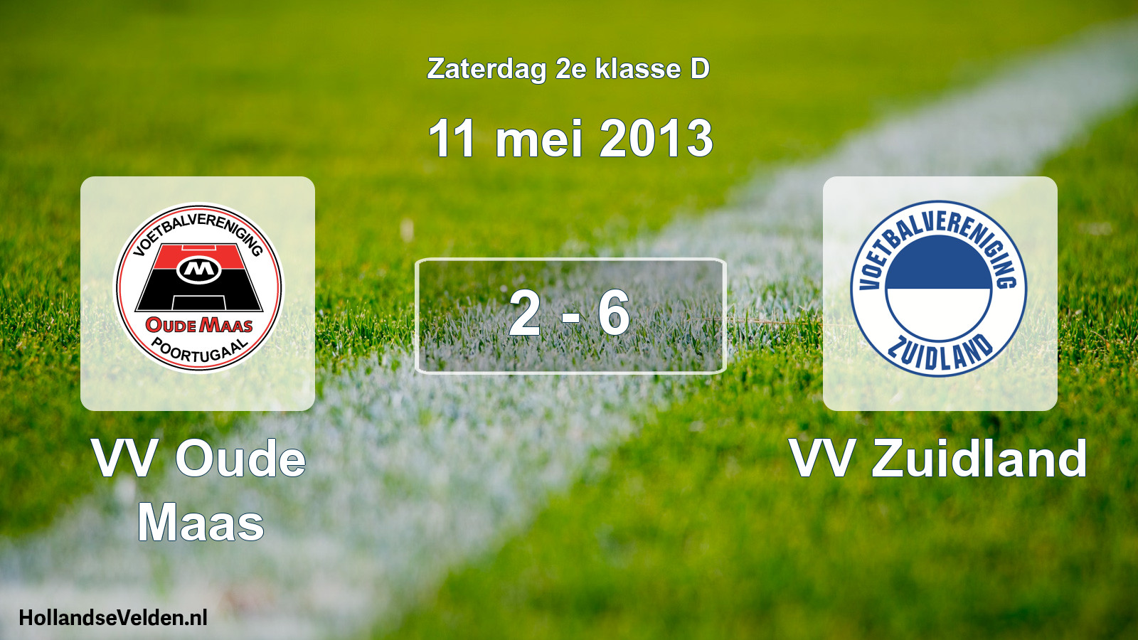 Total number of matches played: VV Oude Maas - VV Zuidland 2 - 6 (11 May 2013)