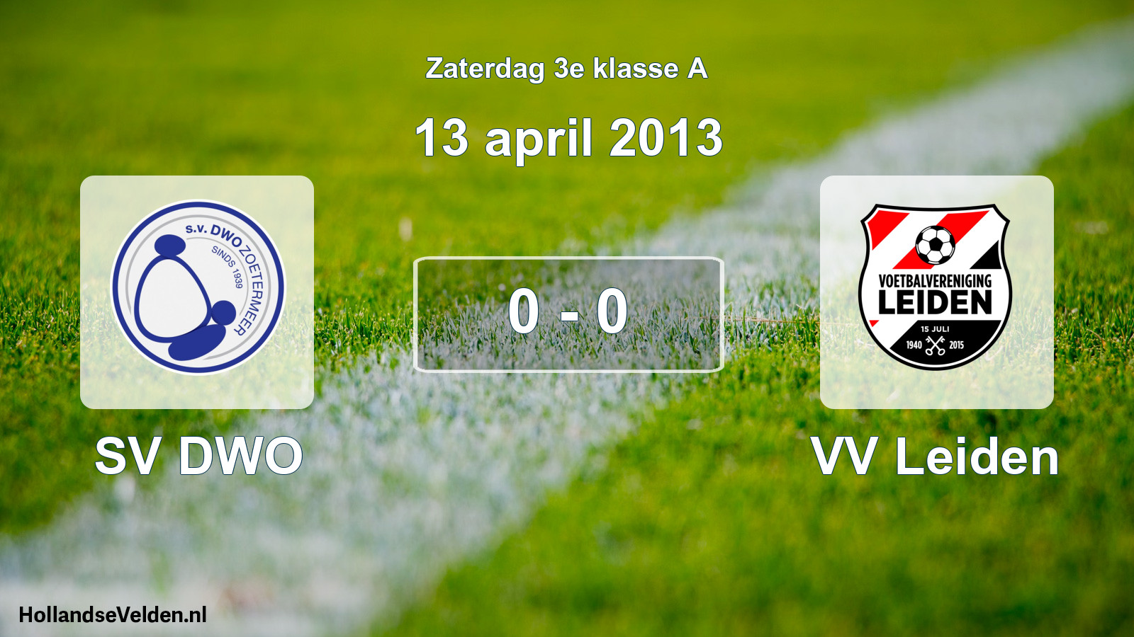 Total number of matches played: SV DWO - VV Leiden 0 - 0 (13 April 2013)