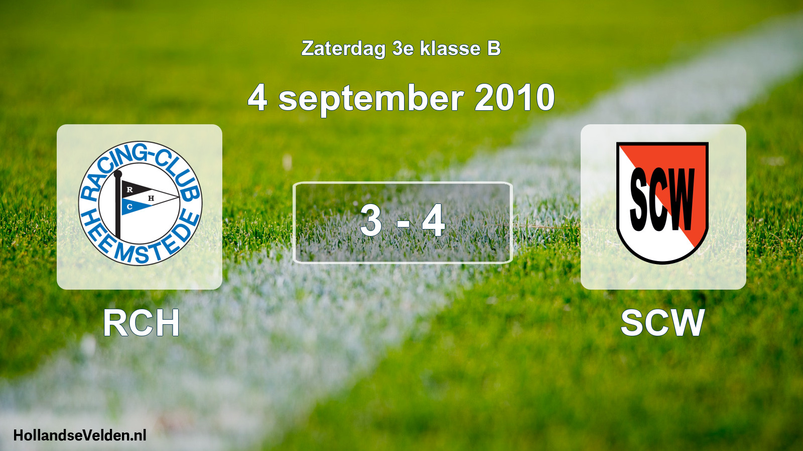Total number of matches played: RCH - SCW 3 - 4 (4 September 2010)