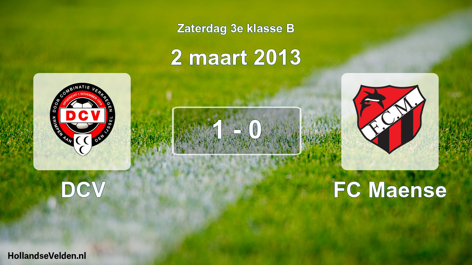 Total number of matches played: DCV - FC Maense 1 - 0 (2 March 2013)