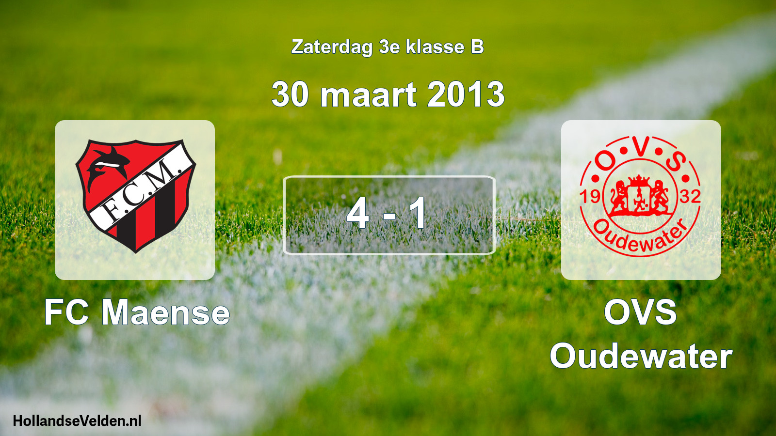 Total number of matches played: FC Maense - OVS Oudewater 4 - 1 (30 March 2013)