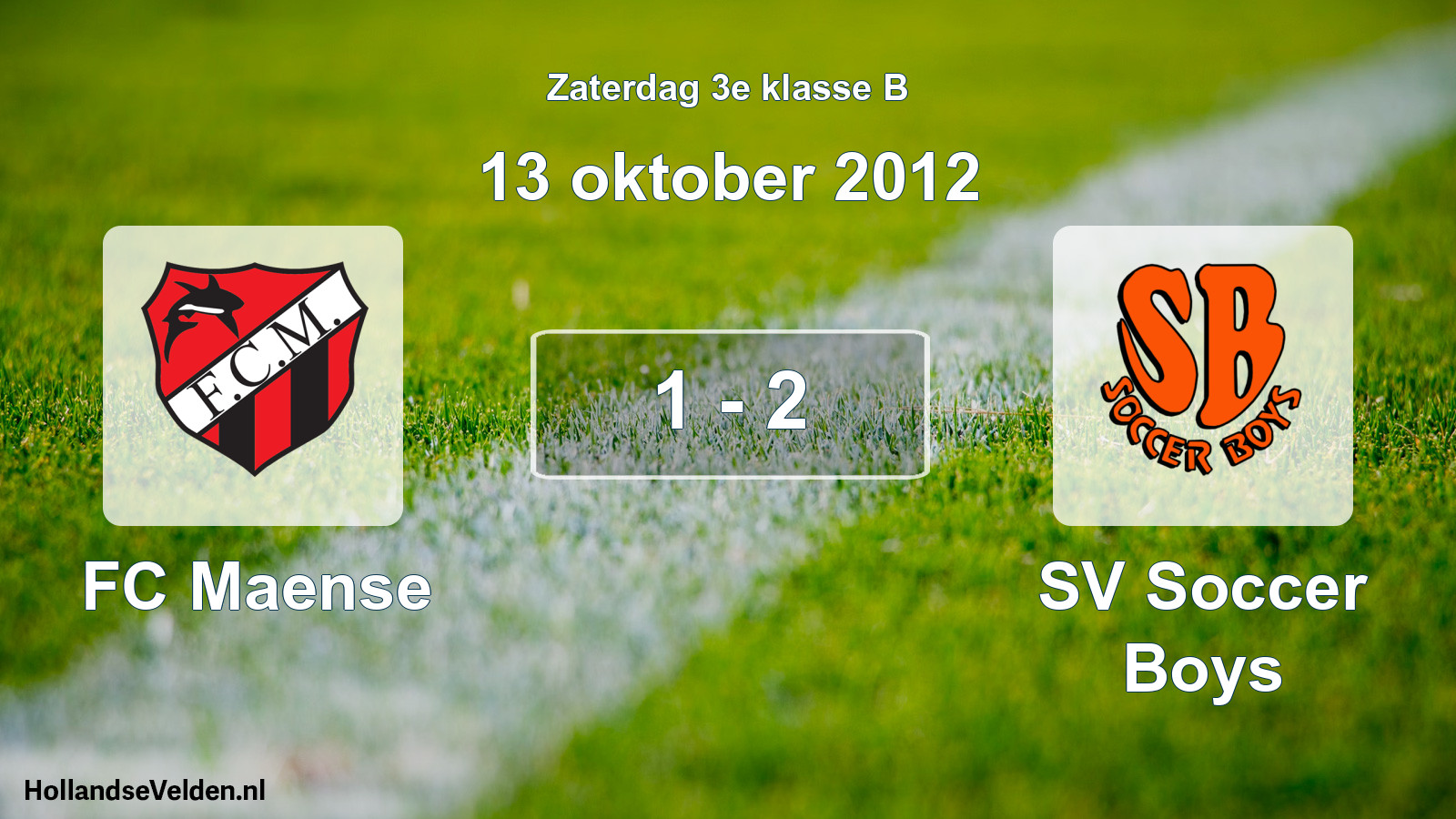 Total number of matches played: FC Maense - SV Soccer Boys 1 - 2 (13 October 2012)