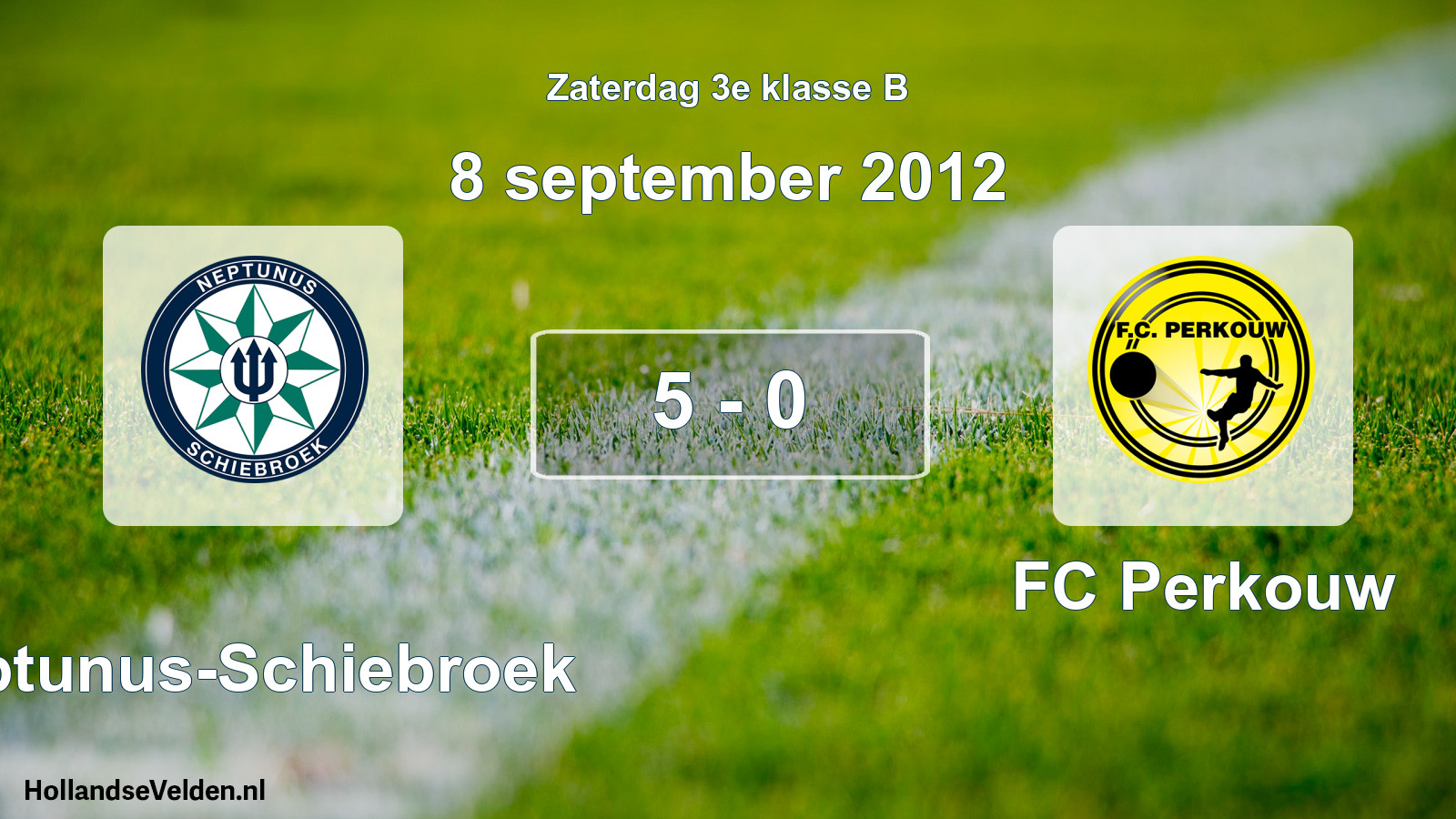 Total number of matches played: Neptunus-Schiebroek - FC Perkouw 5 - 0 (8 September 2012)