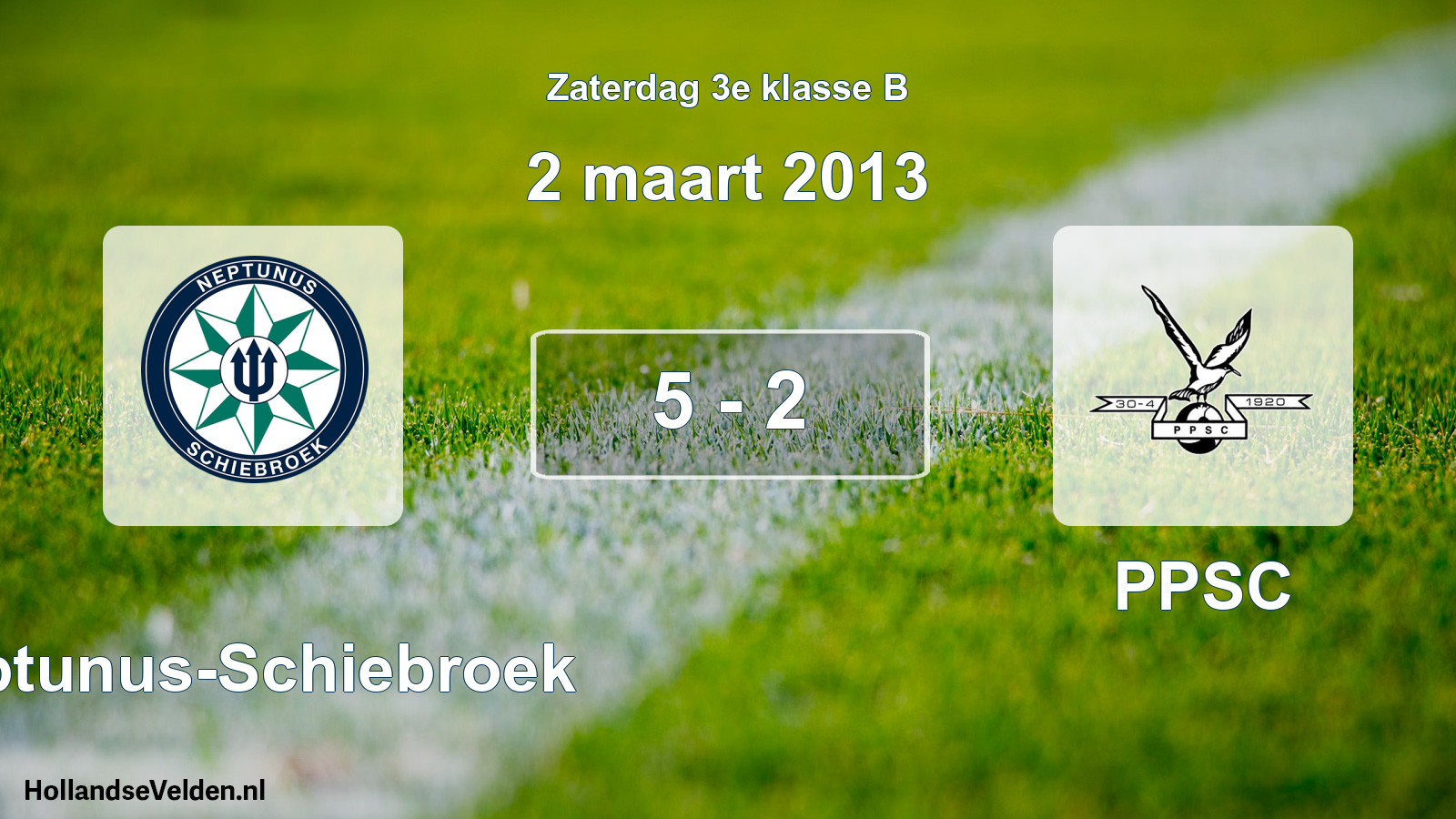 Total number of matches played: Neptunus-Schiebroek - PPSC 5 - 2 (2 March 2013)