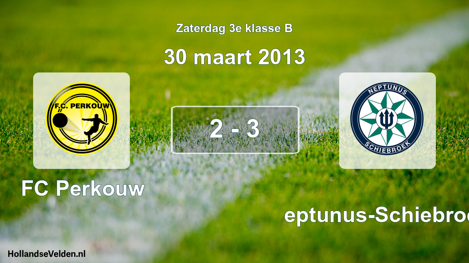 Total number of matches played: FC Perkouw - Neptunus-Schiebroek 2 - 3 (30 March 2013)