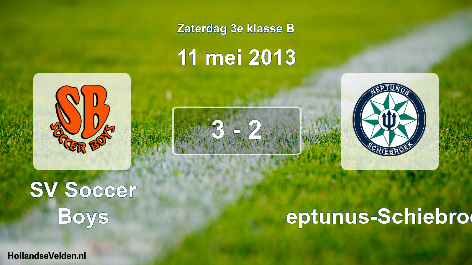Total number of matches played: SV Soccer Boys - Neptunus-Schiebroek 3 - 2 (11 May 2013)