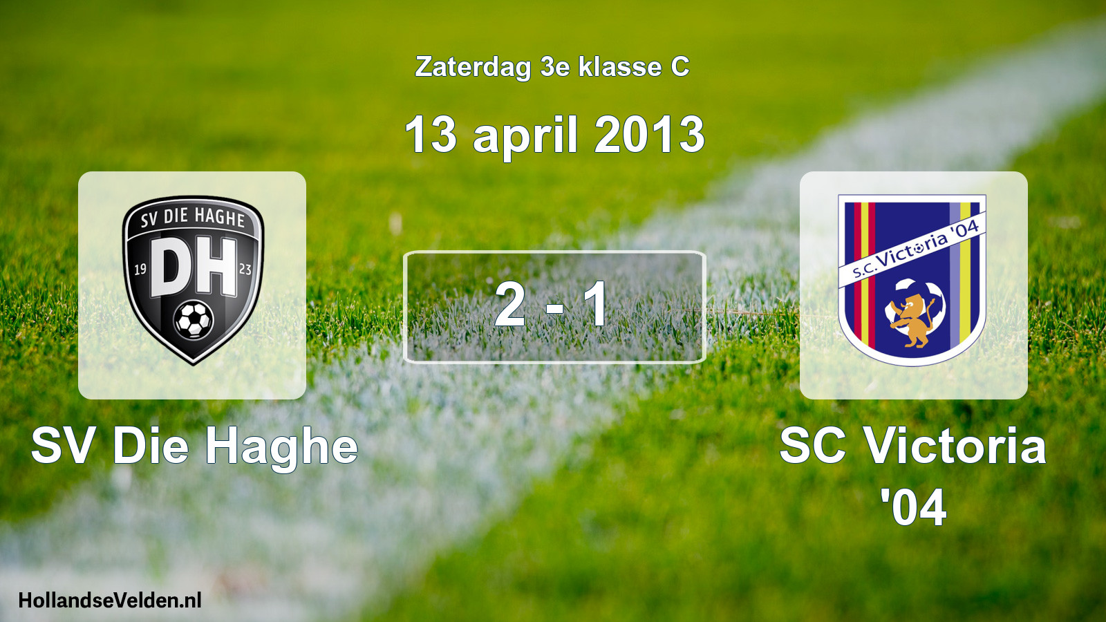 Total number of matches played: SV Die Haghe - SC Victoria '04 2 - 1 (13 April 2013)