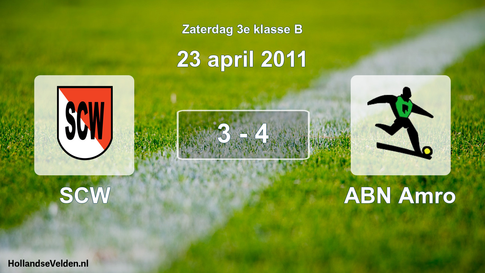 Total number of matches played: SCW - ABN Amro 3 - 4 (23 April 2011)