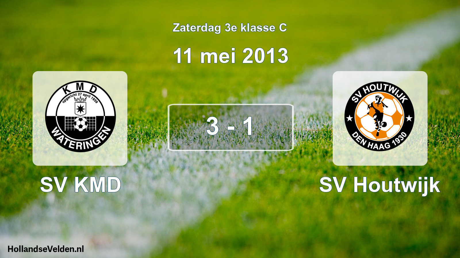 Total number of matches played: SV KMD - SV Houtwijk 3 - 1 (11 May 2013)