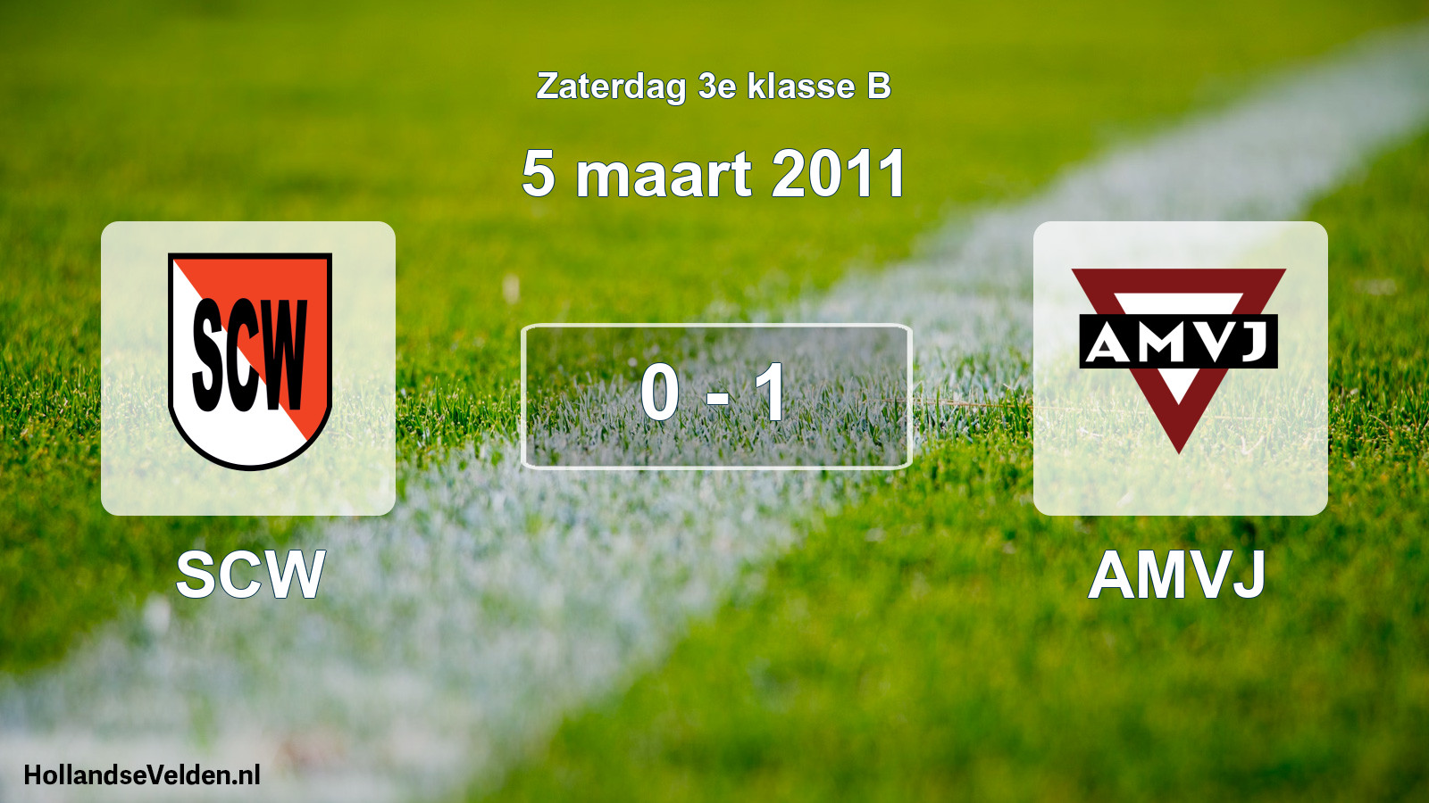Total number of matches played: SCW - AMVJ 0 - 1 (5 March 2011)