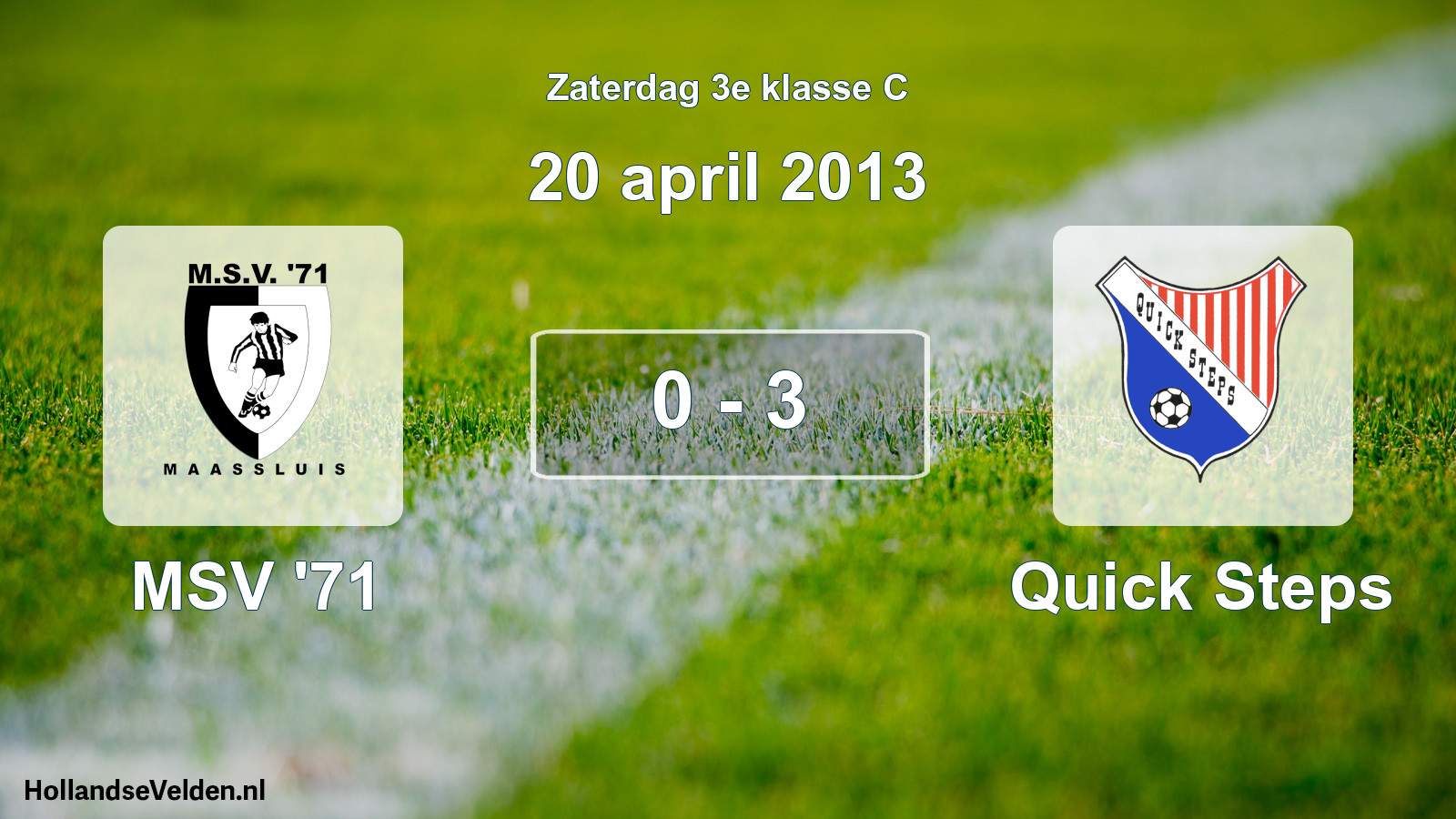 Total number of matches played: MSV '71 - Quick Steps 0 - 3 (20 April 2013)