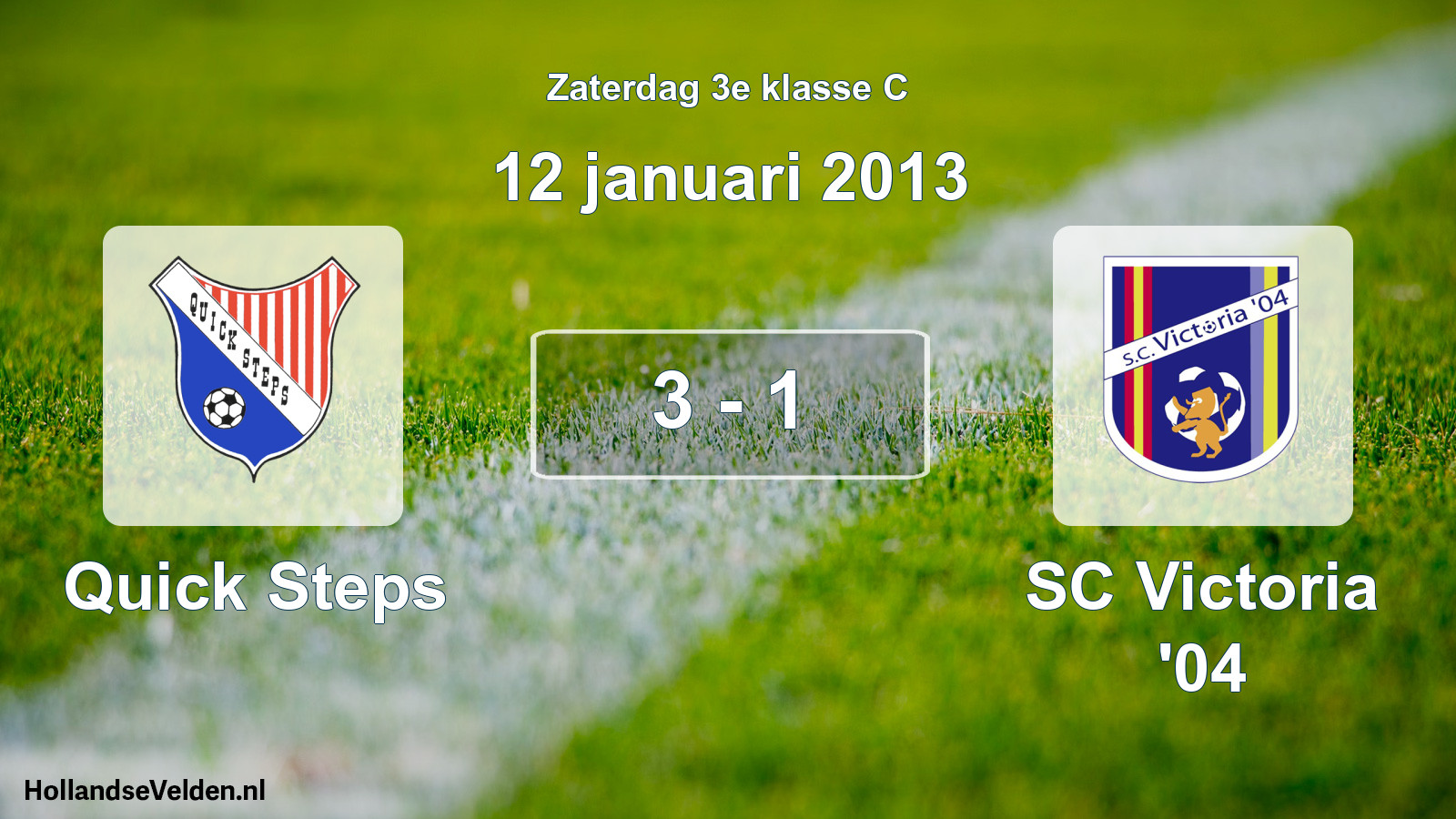 Total number of matches played: Quick Steps - SC Victoria '04 3 - 1 (12 January 2013)