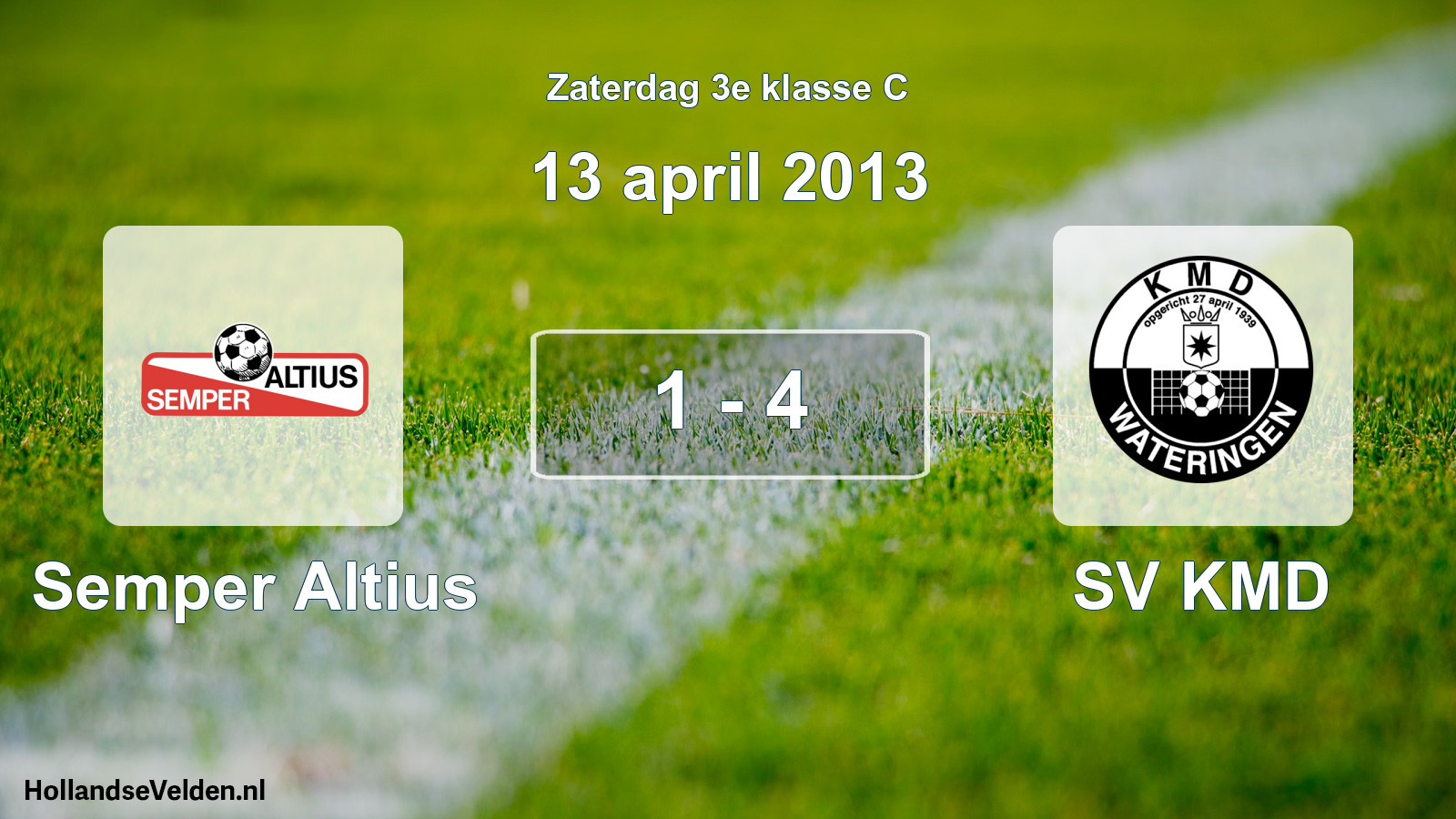 Total number of matches played: Semper Altius - SV KMD 1 - 4 (13 April 2013)