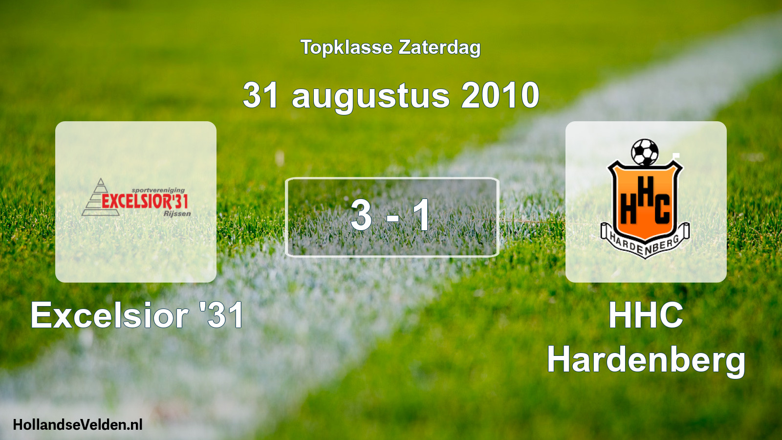 Total number of matches played: Excelsior '31 - HHC Hardenberg 3 - 1 (31 August 2010)