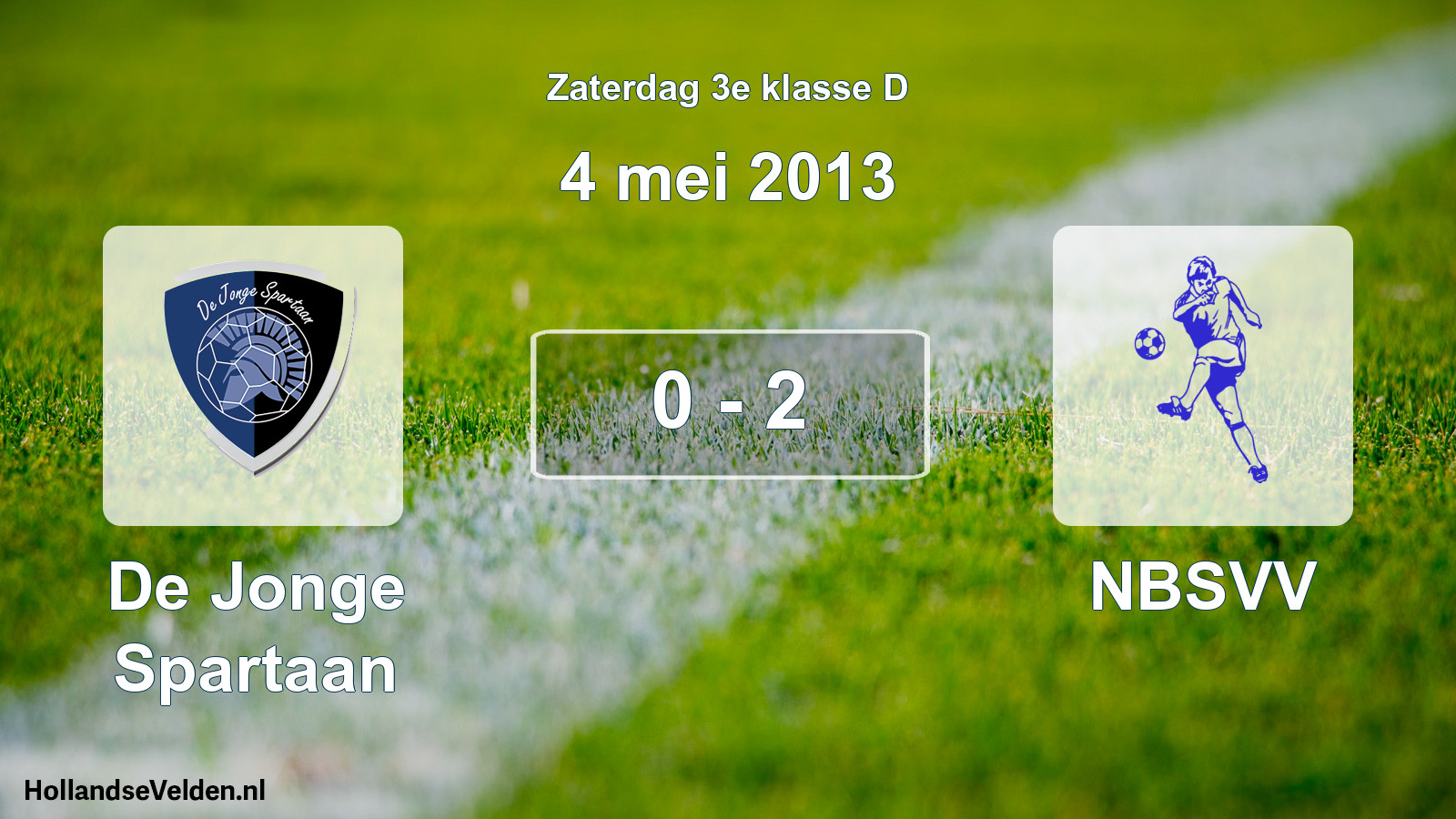 Total number of matches played: De Jonge Spartaan - NBSVV 0 - 2 (4 May 2013)