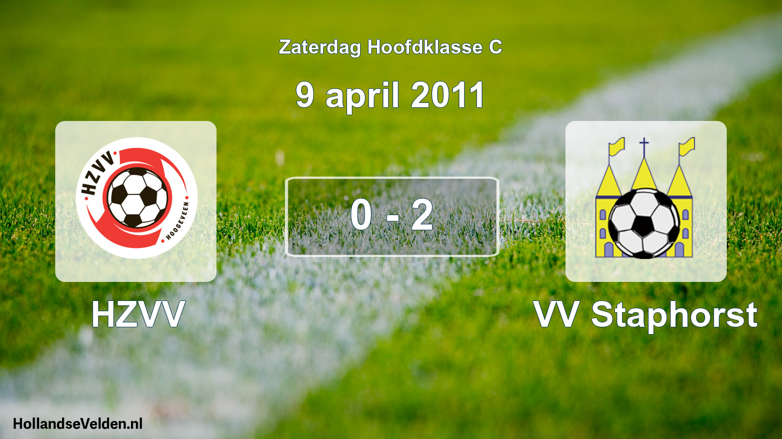 Total number of matches played: HZVV - VV Staphorst 0 - 2 (9 April 2011)
