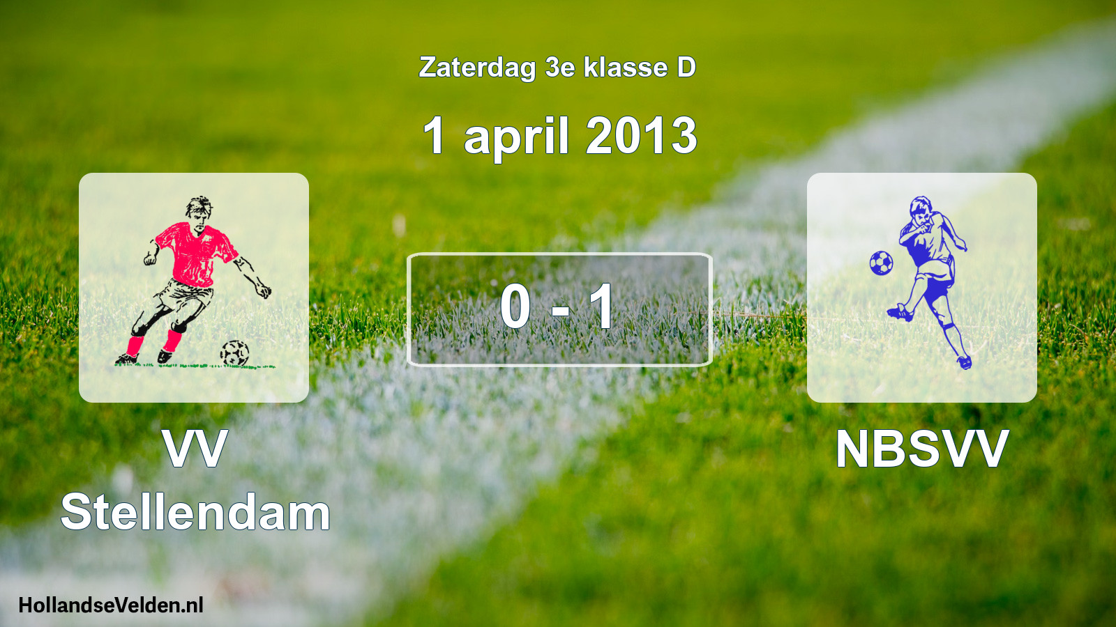 Total number of matches played: VV Stellendam - NBSVV 0 - 1 (1 April 2013)