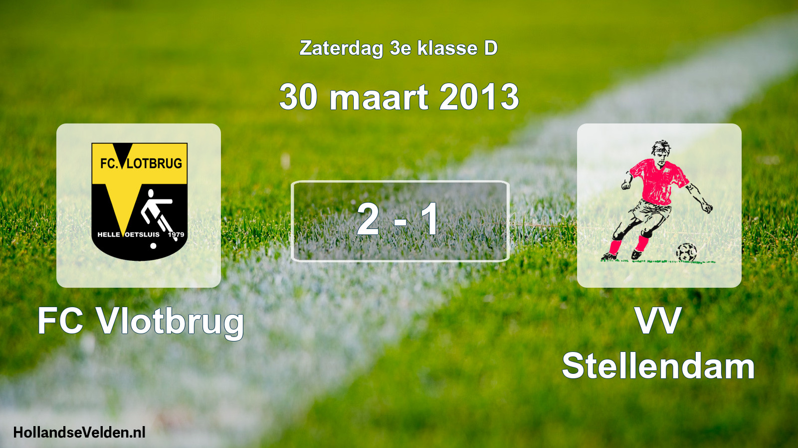 Total number of matches played: FC Vlotbrug - VV Stellendam 2 - 1 (30 March 2013)