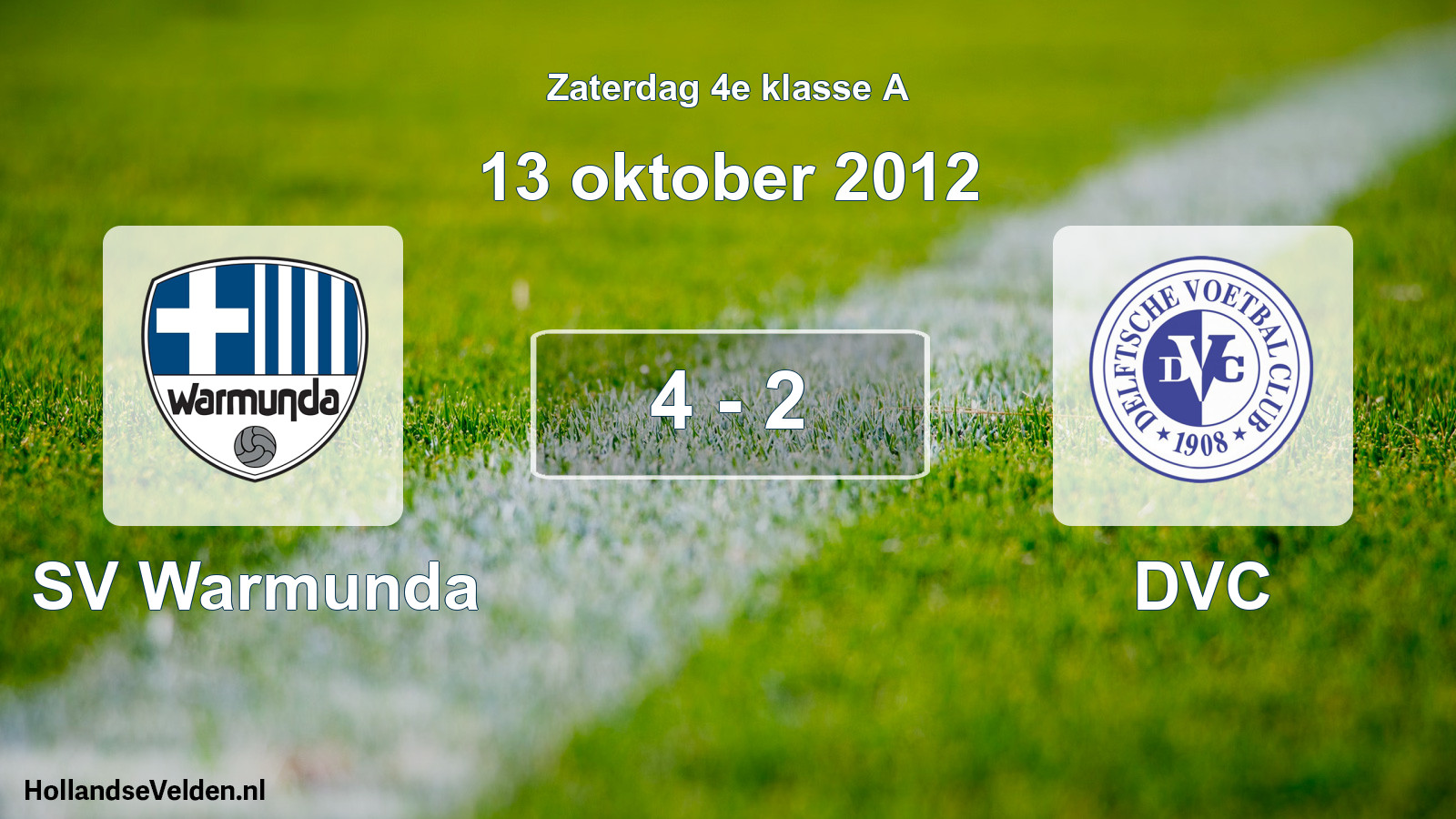 Total number of matches played: SV Warmunda - DVC 4 - 2 (13 October 2012)