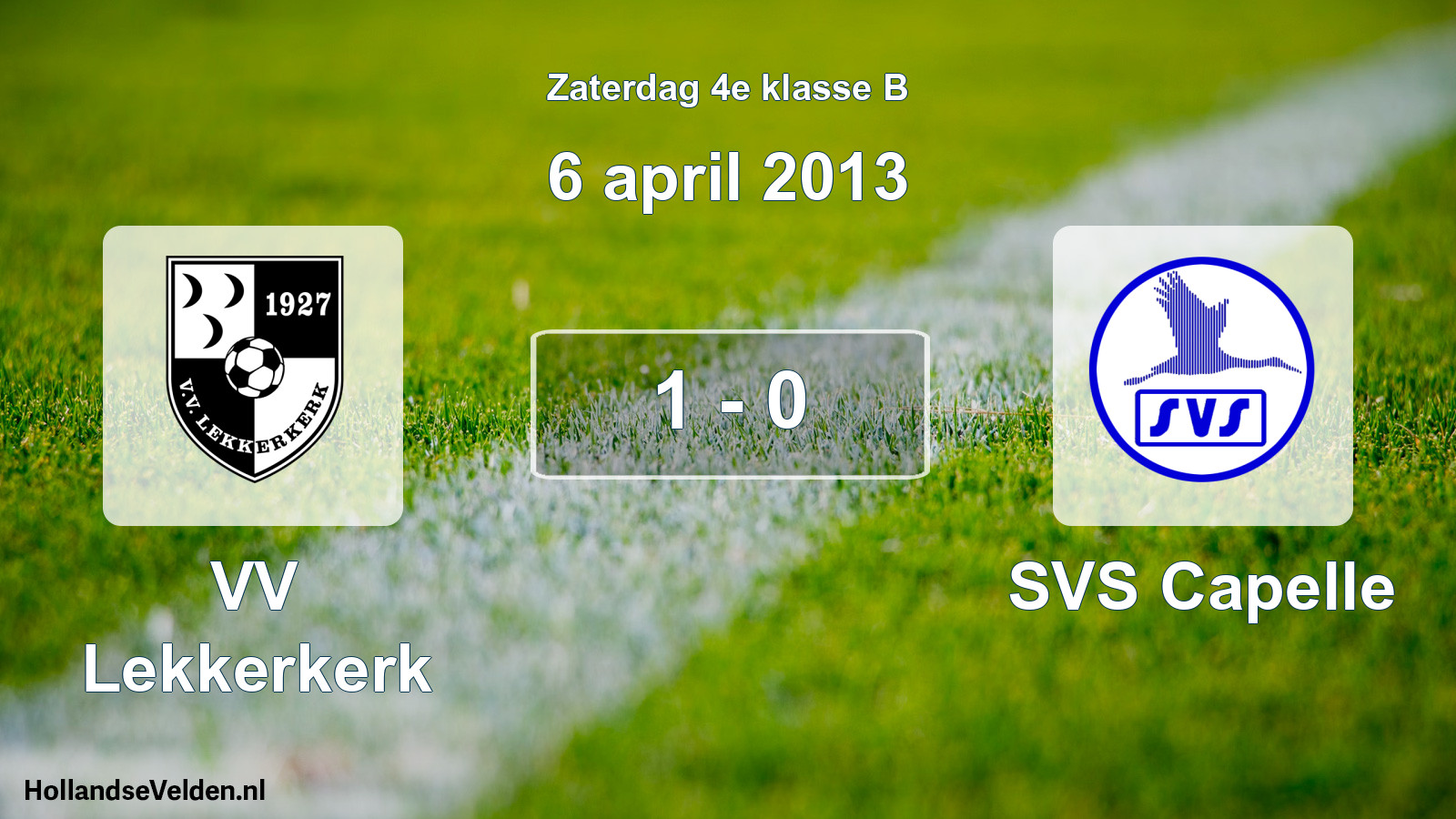 Total number of matches played: VV Lekkerkerk - SVS Capelle 1 - 0 (6 April 2013)