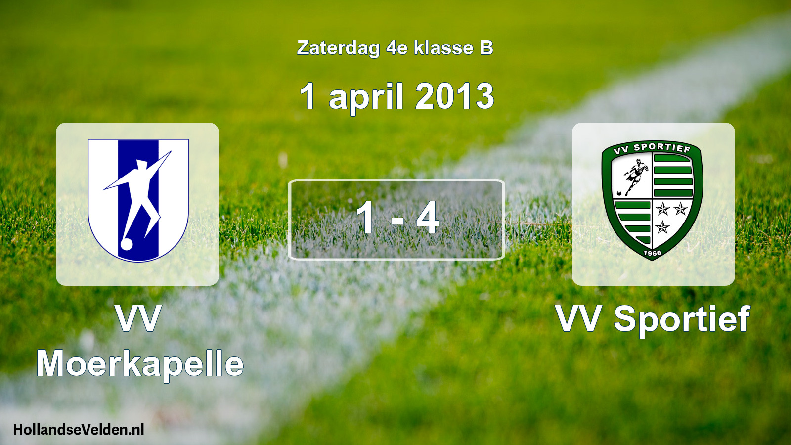 Total number of matches played: VV Moerkapelle - VV Sportief 1 - 4 (1 April 2013)