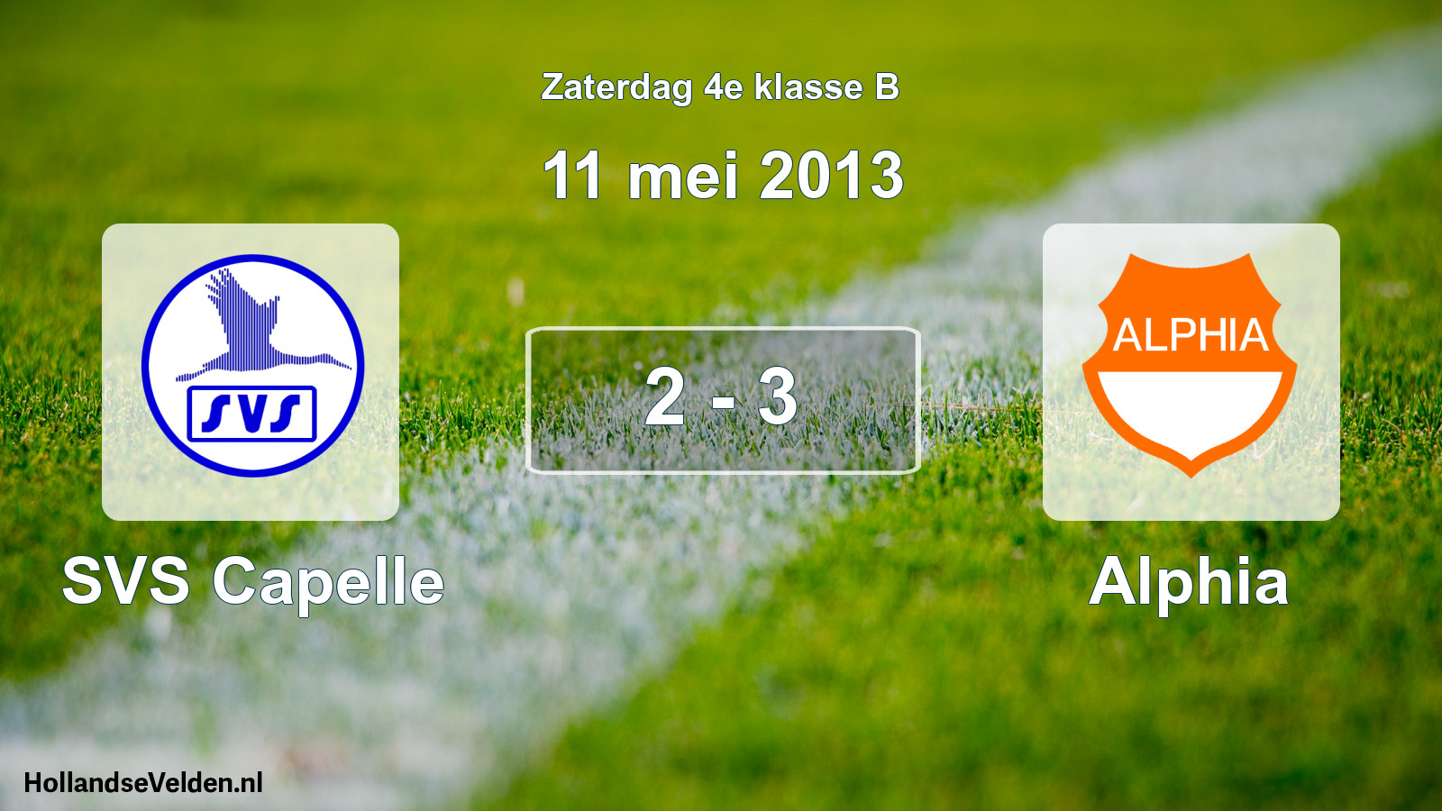 Total number of matches played: SVS Capelle - Alphia 2 - 3 (11 May 2013)