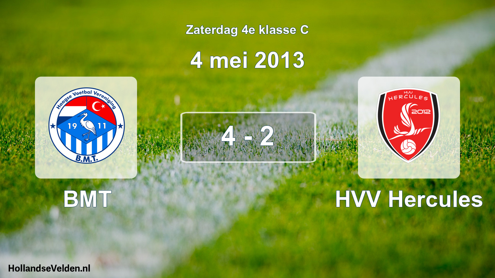 Total number of matches played: BMT - HVV Hercules 4 - 2 (4 May 2013)